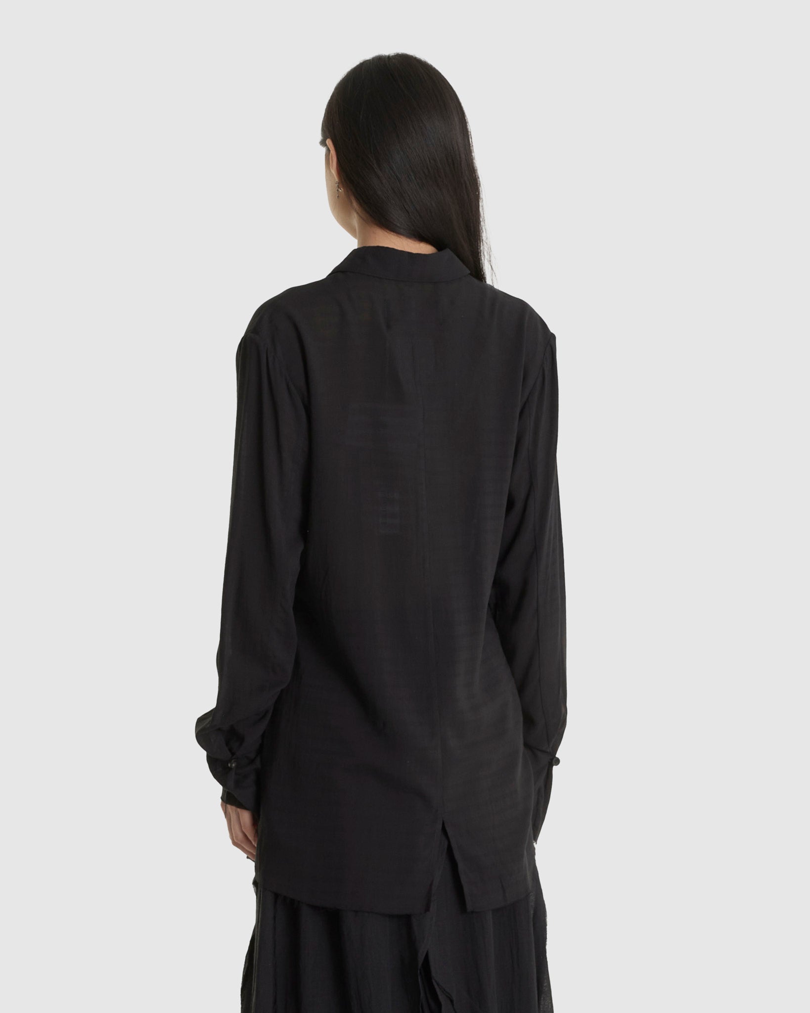 Drawstring Layer Shirt