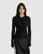 Double Closure Rib Cardigan