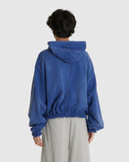 Washed Ordinary Old Style Zip Hoodie Indigo