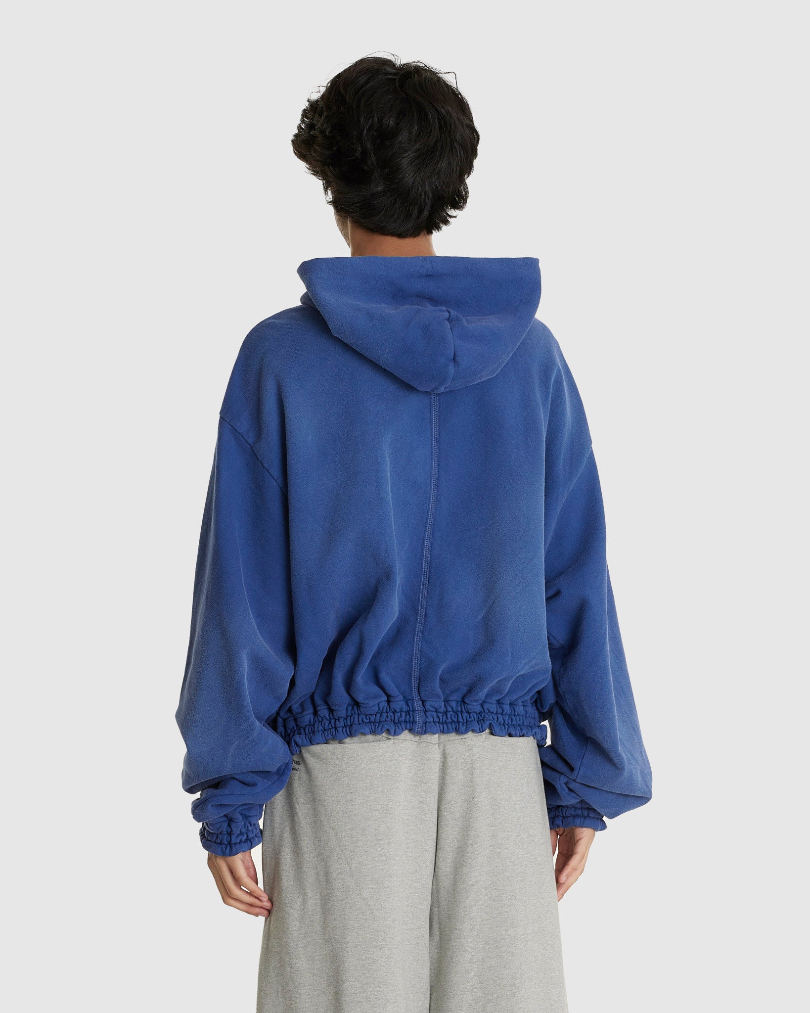 Washed Ordinary Old Style Zip Hoodie Indigo