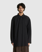 Neck Shirring Oversized Shirt