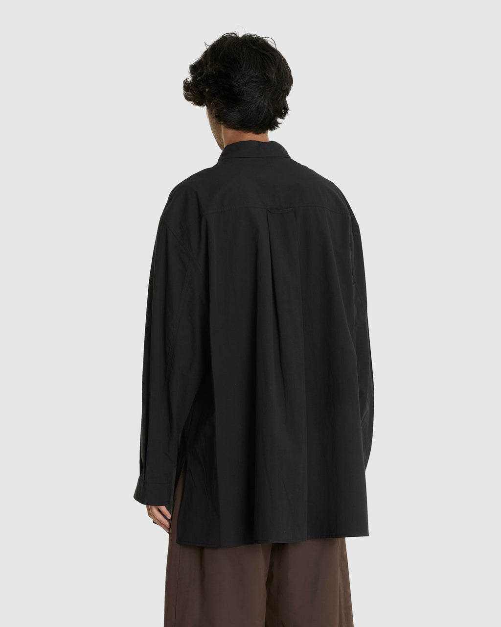 Neck Shirring Oversized Shirt