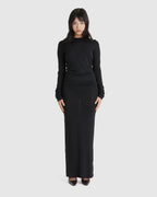 Long Simple Dress Longsleeve Black