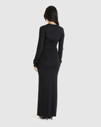 Long Simple Dress Longsleeve Black