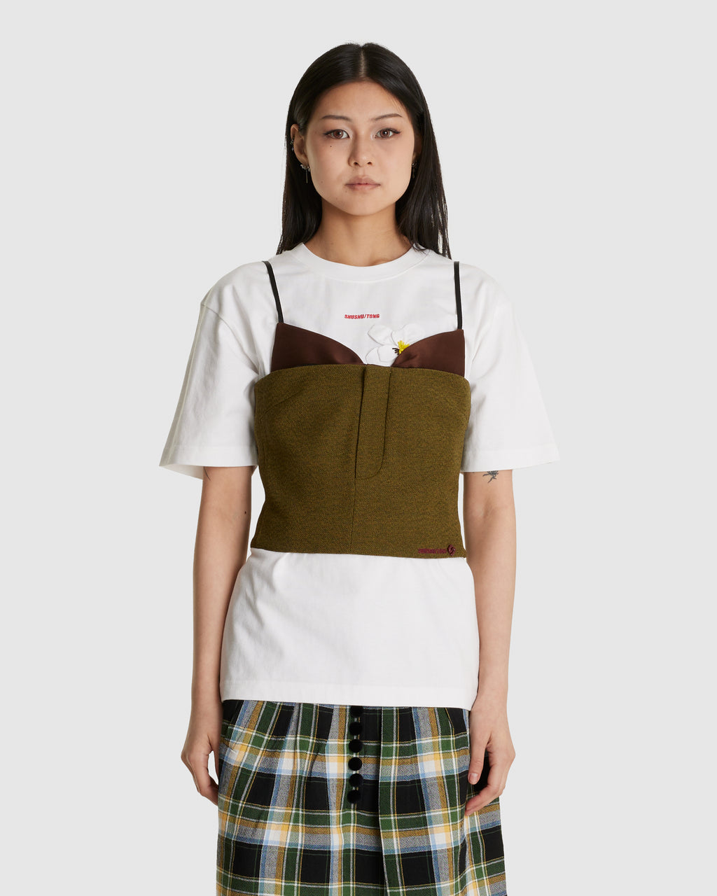 Double Bow Corset Straps Top