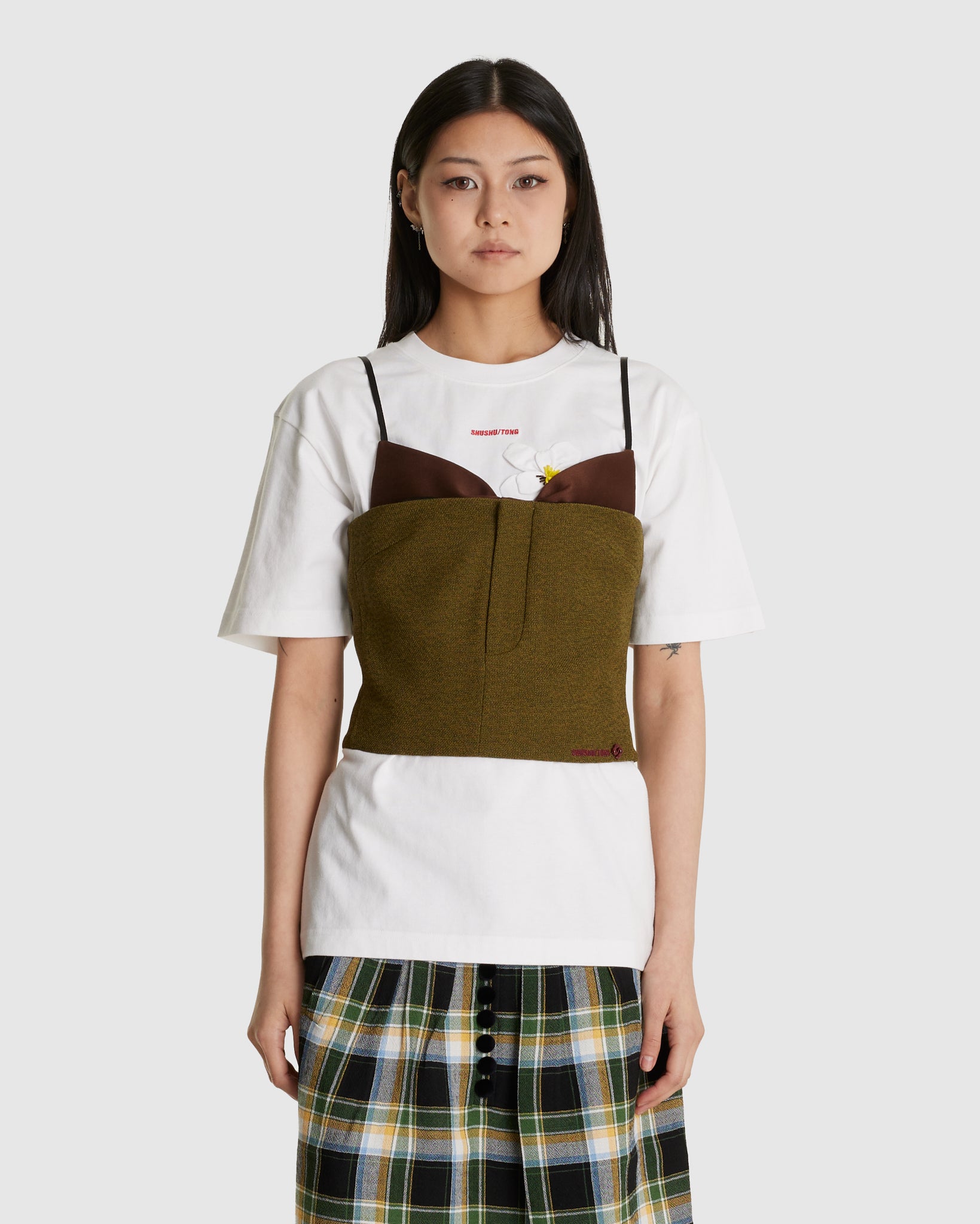 Double Bow Corset Straps Top