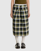 Pleated Skirt Green Plaid