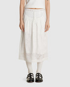 Pleated Skirt White