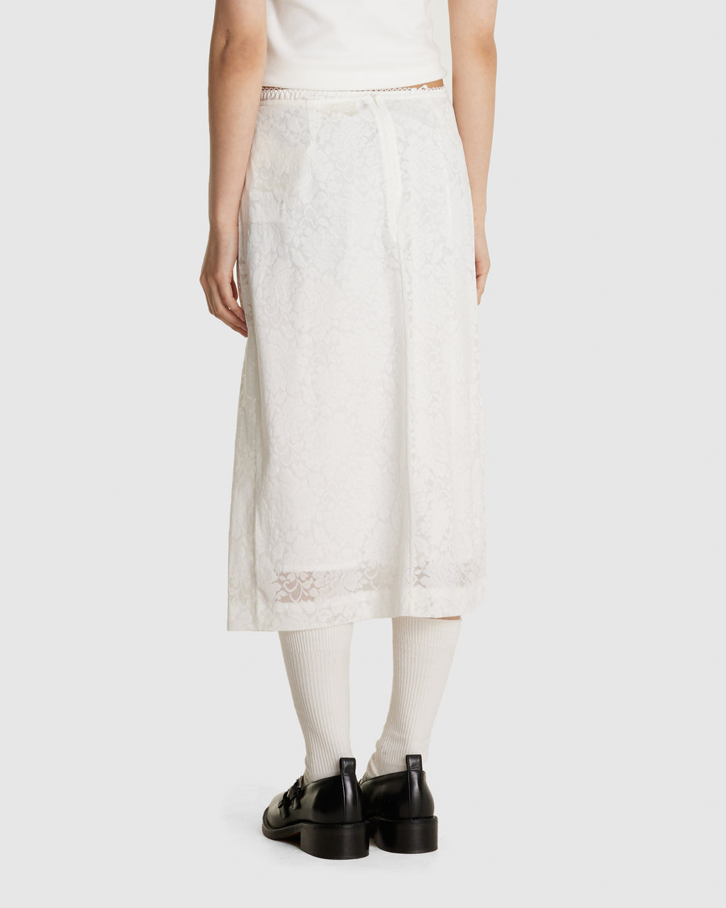 Pleated Skirt White