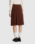 Pleated Knit Skirt