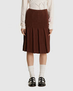 Pleated Knit Skirt