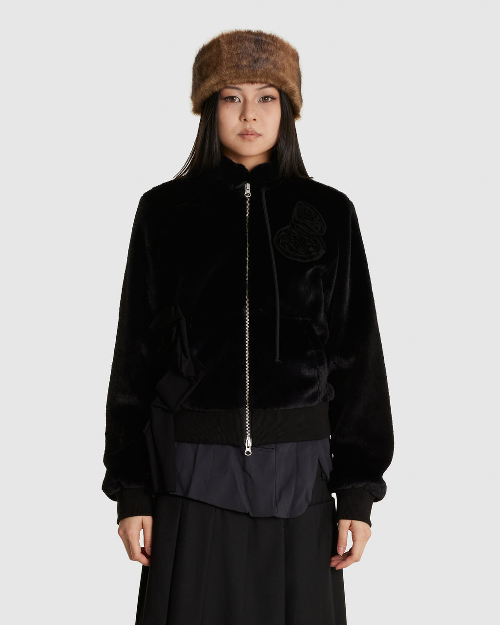 Fleece Appliqué Zipup Jacket