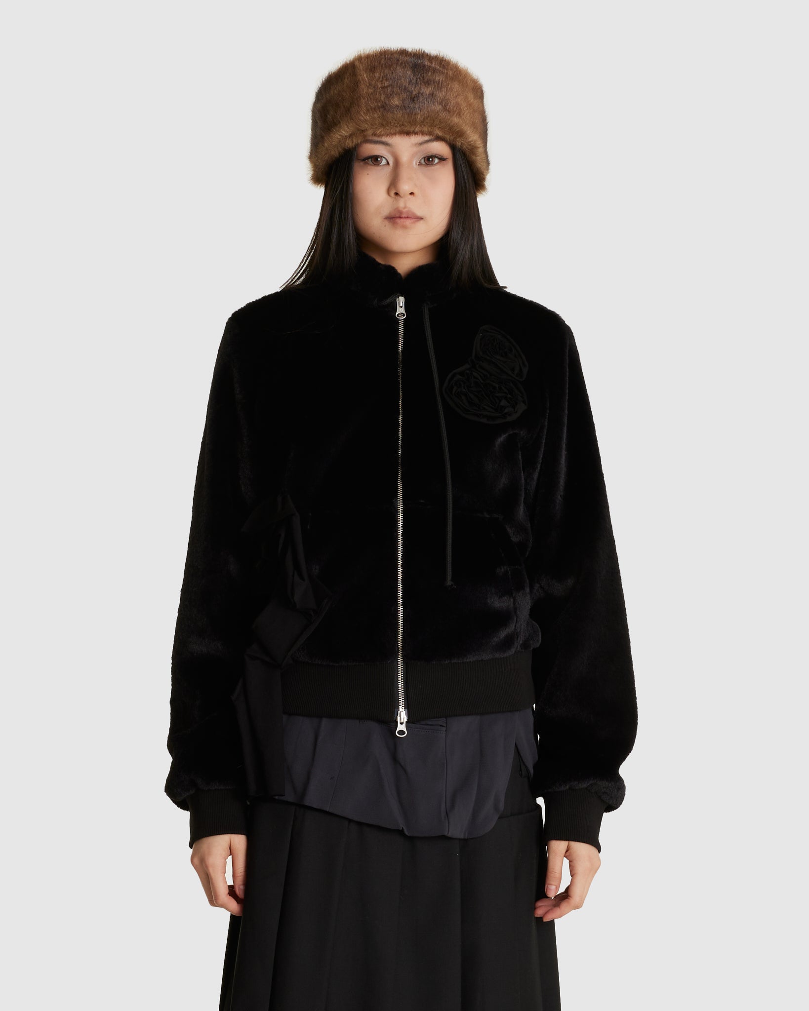 Fleece Appliqué Zipup Jacket