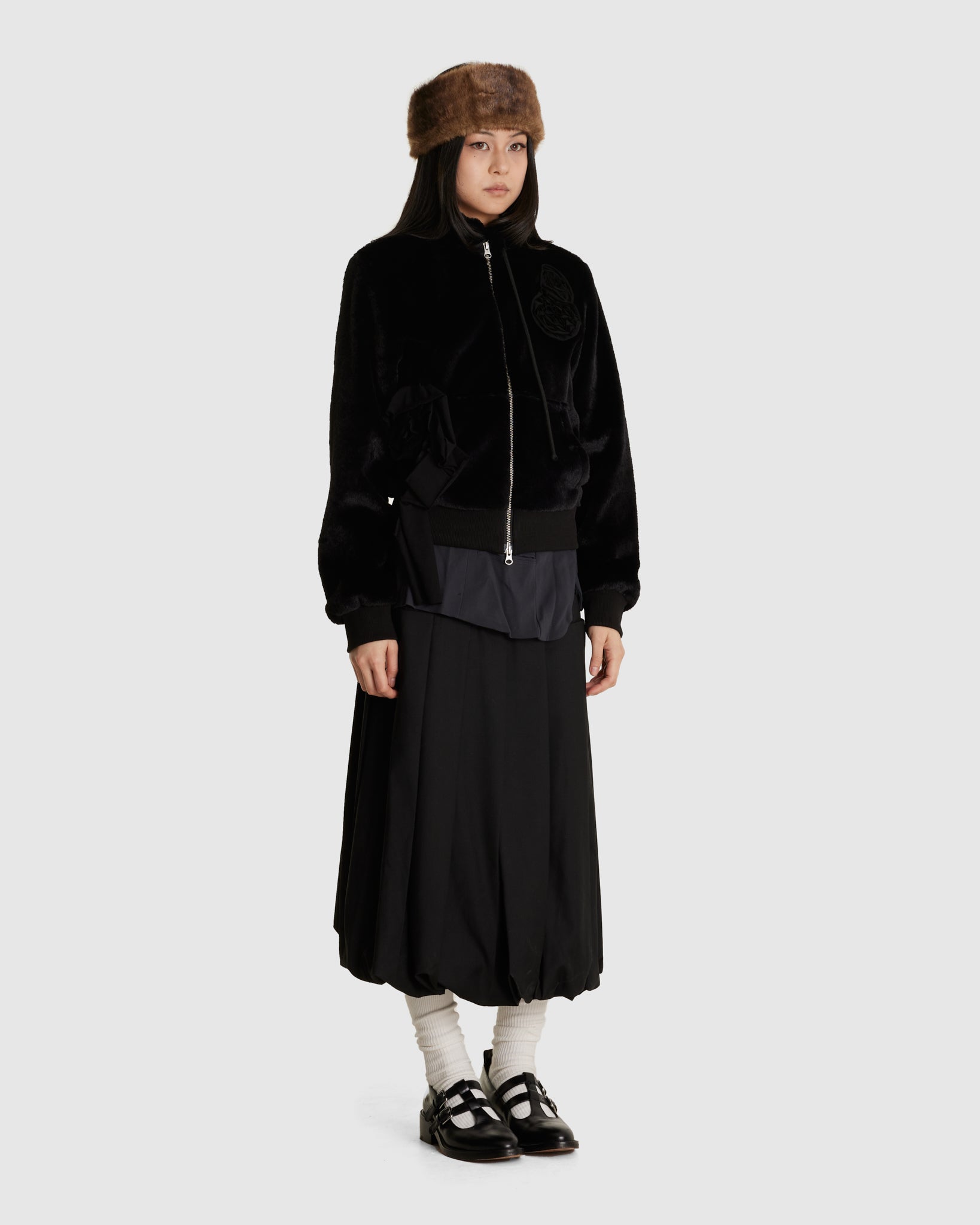 Fleece Appliqué Zipup Jacket