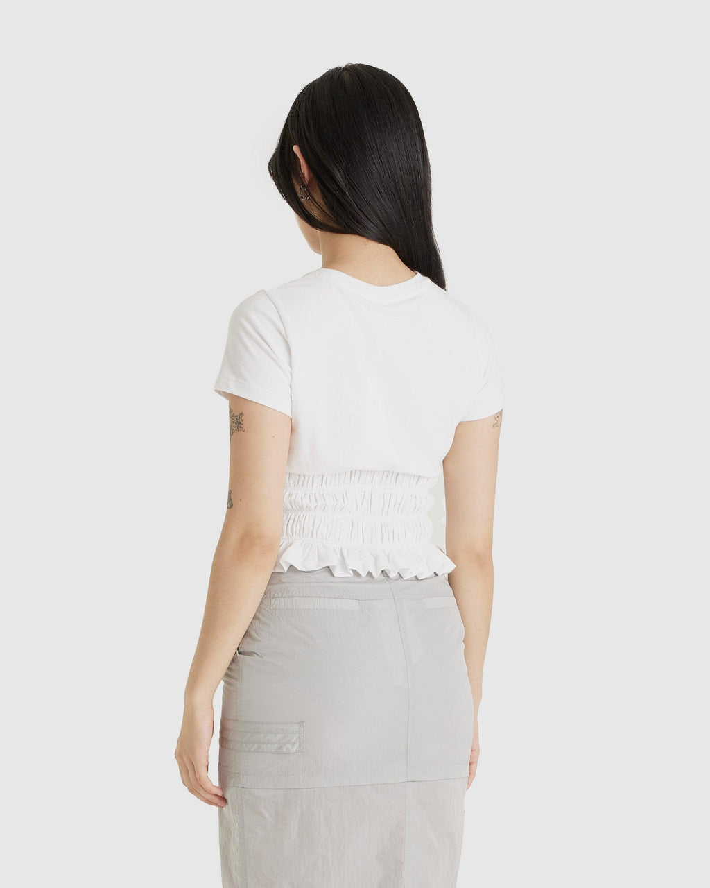 Smocked T-Shirt Off White