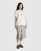 Raw Cut Detail Jersey Skirt