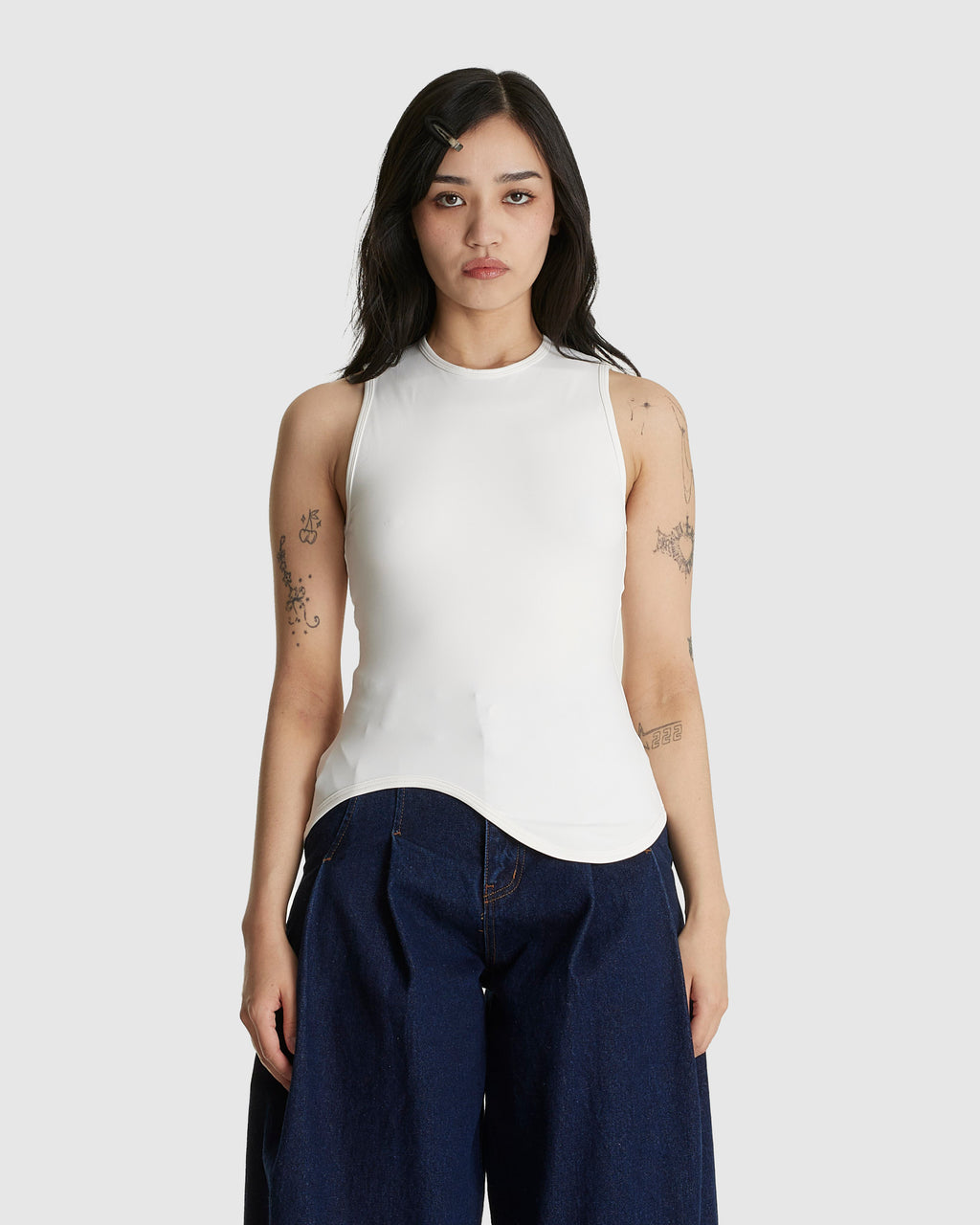 Ying-Yang Tank Top White