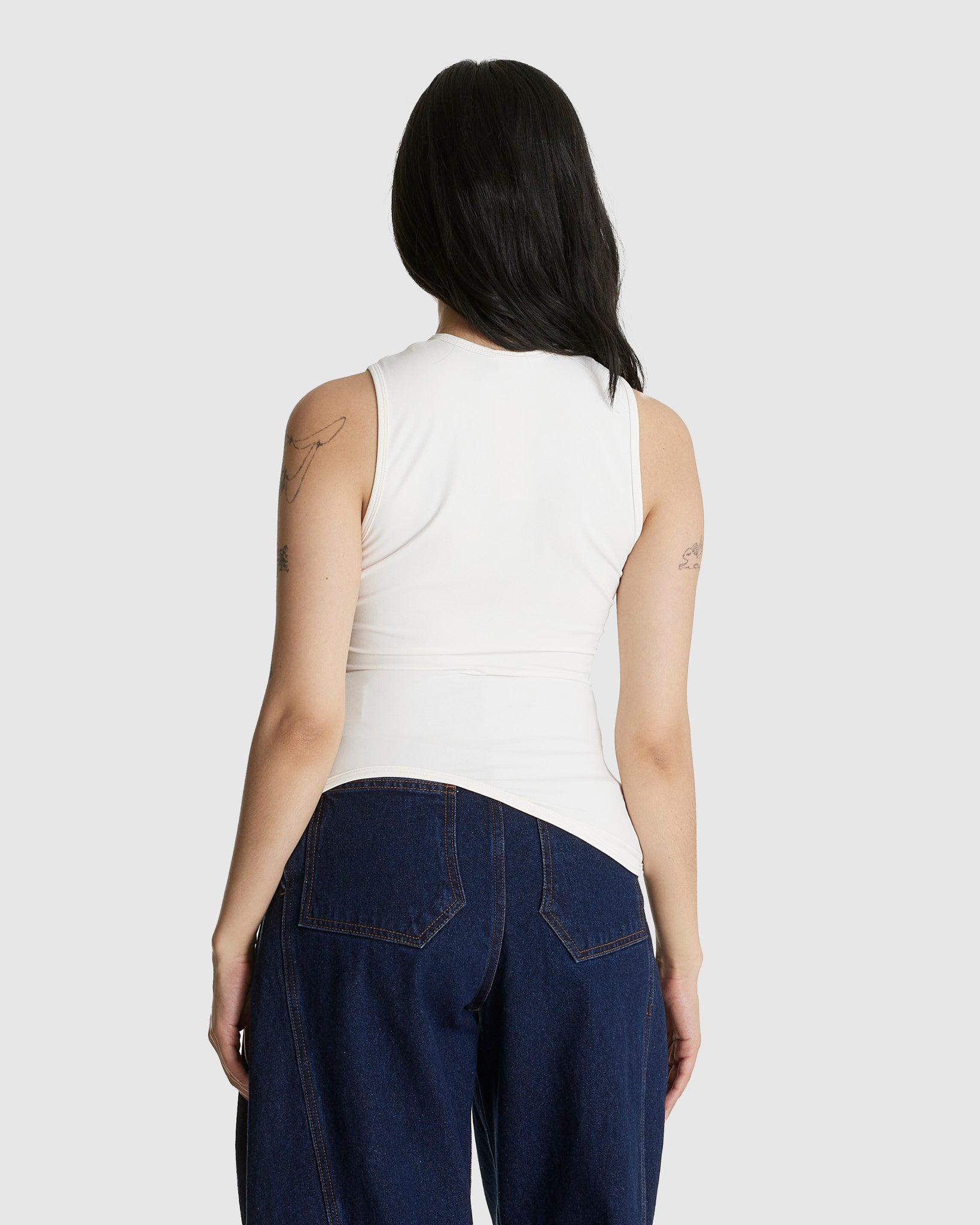 Ying-Yang Tank Top White