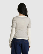 Layered Jersey Top Grey