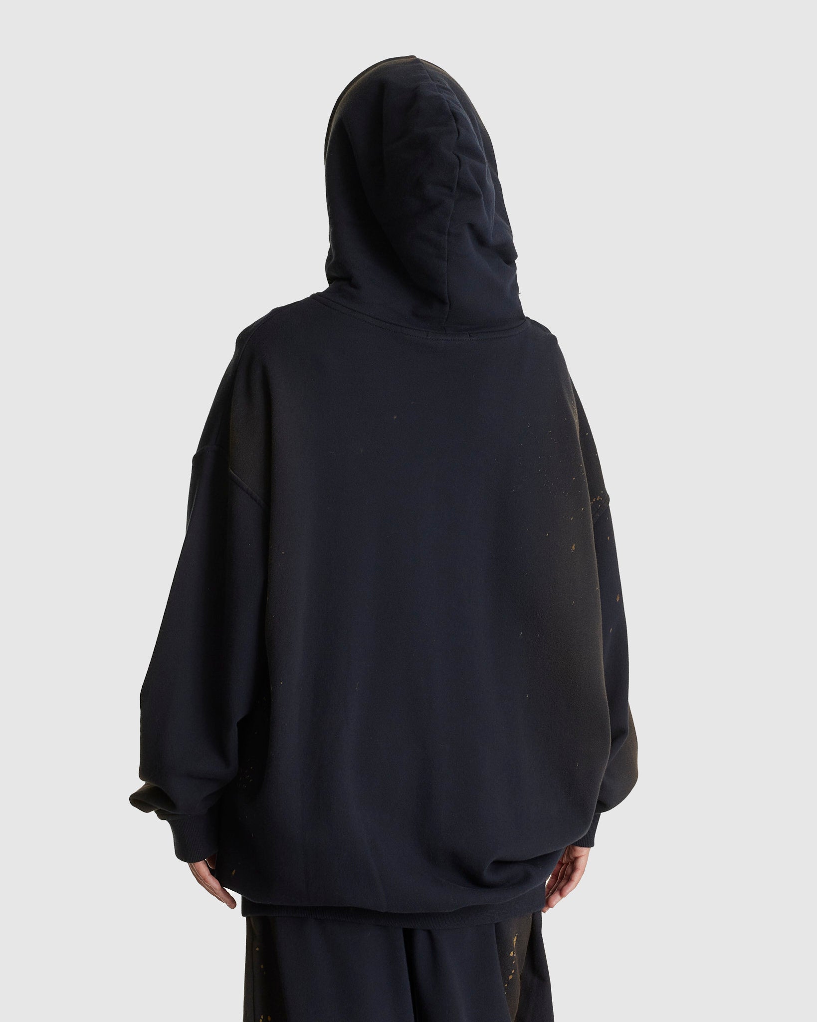 Washed Long Zip-up Hoodie