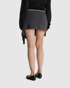 Tied Detail Layered Knit Skirt