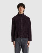Shrunken Full Zip Merlot Houndini Check