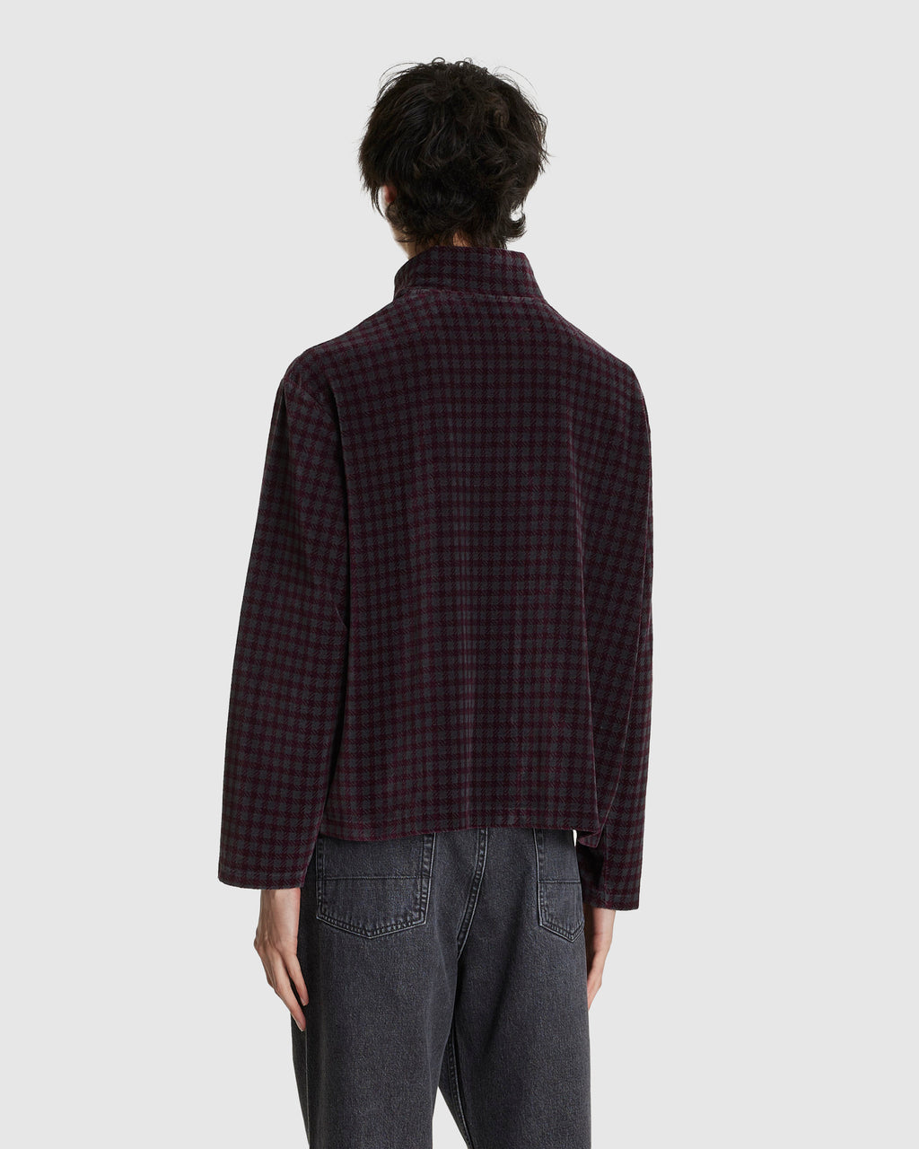 Shrunken Full Zip Merlot Houndini Check