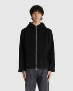 Full Zip Hood Black Hairy