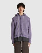 Fitted Zip Hoodie Dark Purple