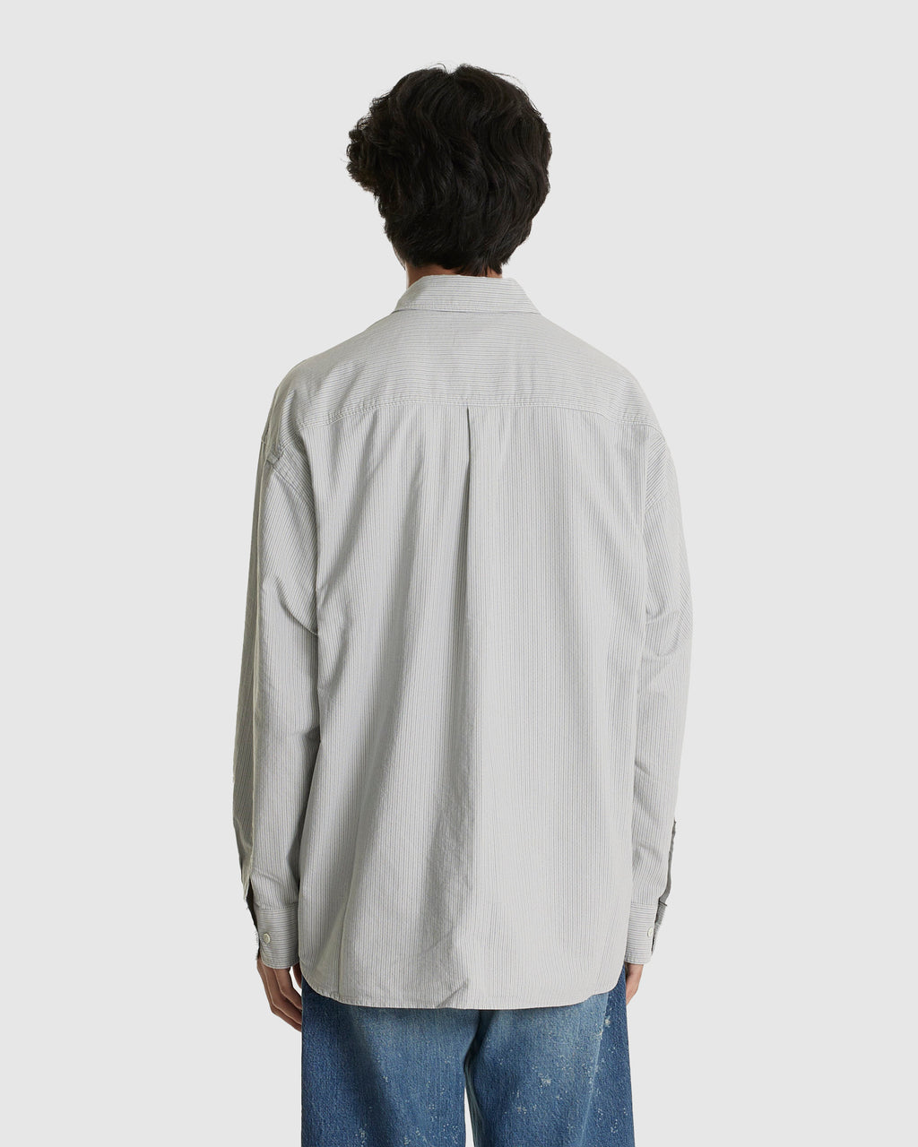 Room Shirt Cloud Grey Striped Oxford