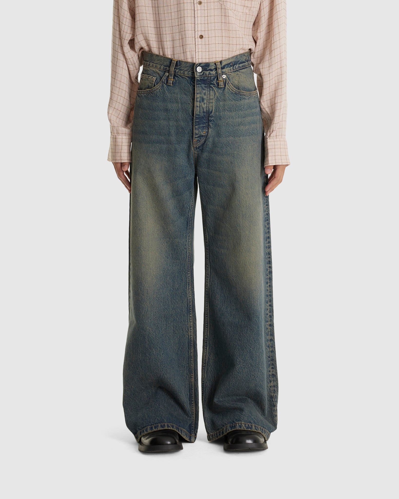 Skid Jeans Mid Blue Dirty