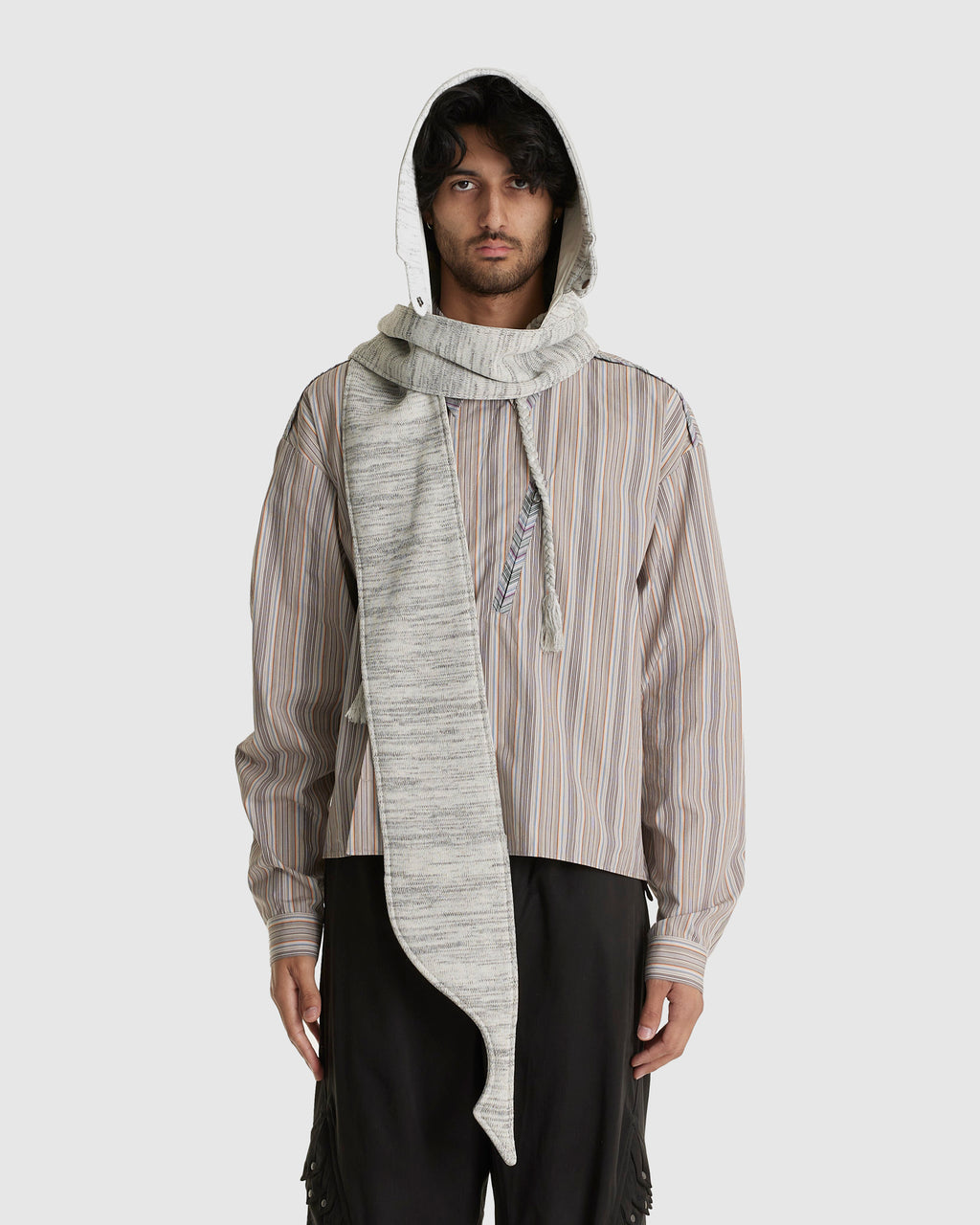 Reversible Hooded Muffler Ivory