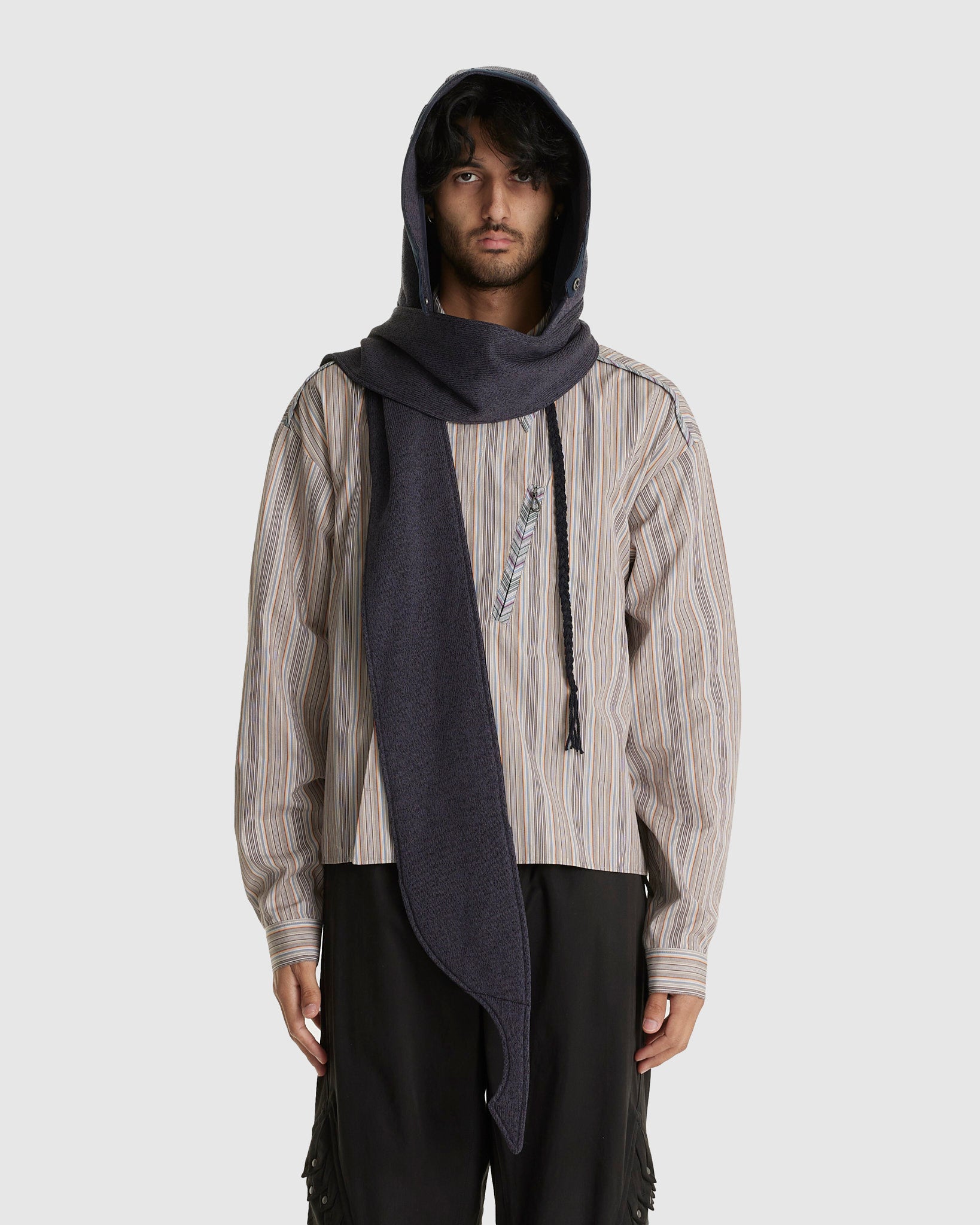 Reversible Hooded Muffler Navy