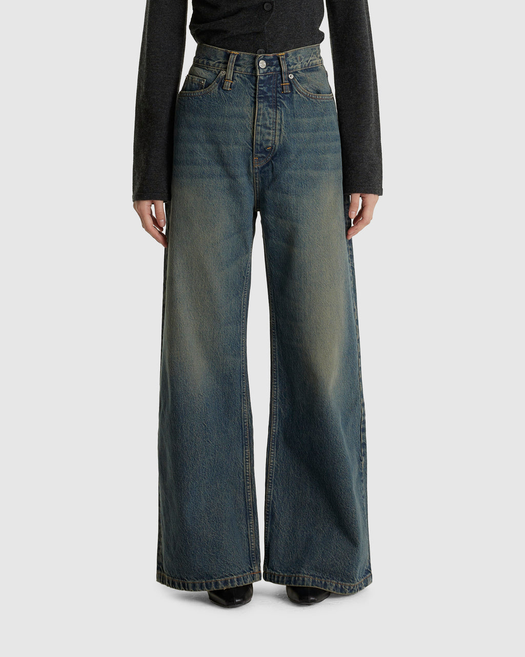 Skid Jeans Mid Blue Dirty (W)