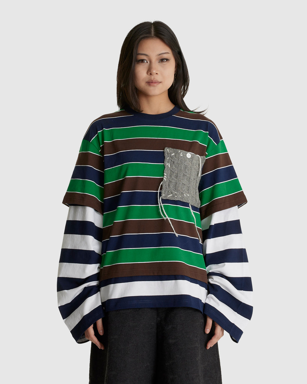 Patch Long Sleeve 2-in-1 Tee (W)