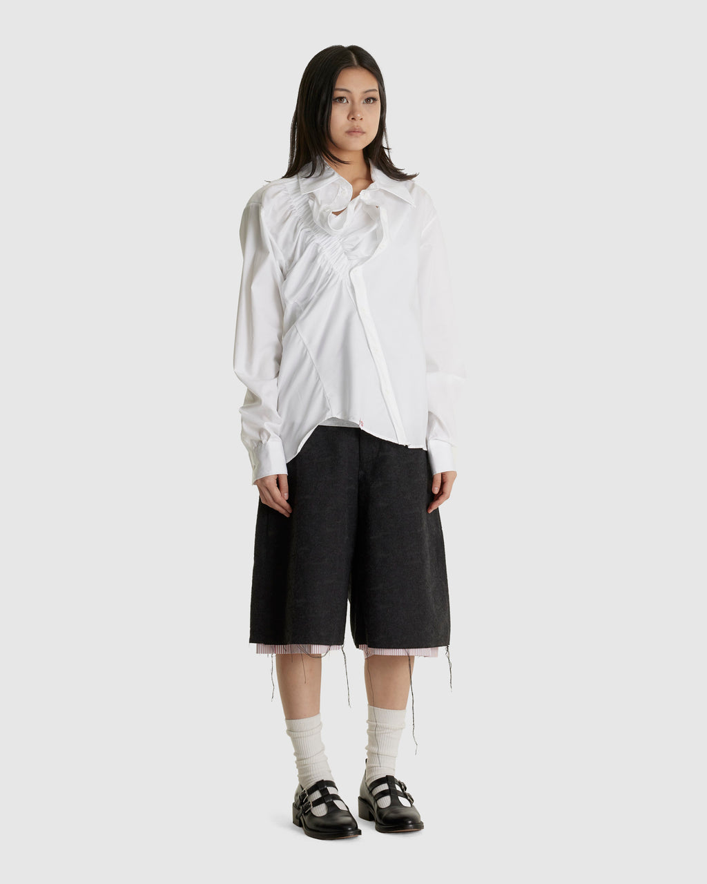 Elasticated Ruffle Shirt