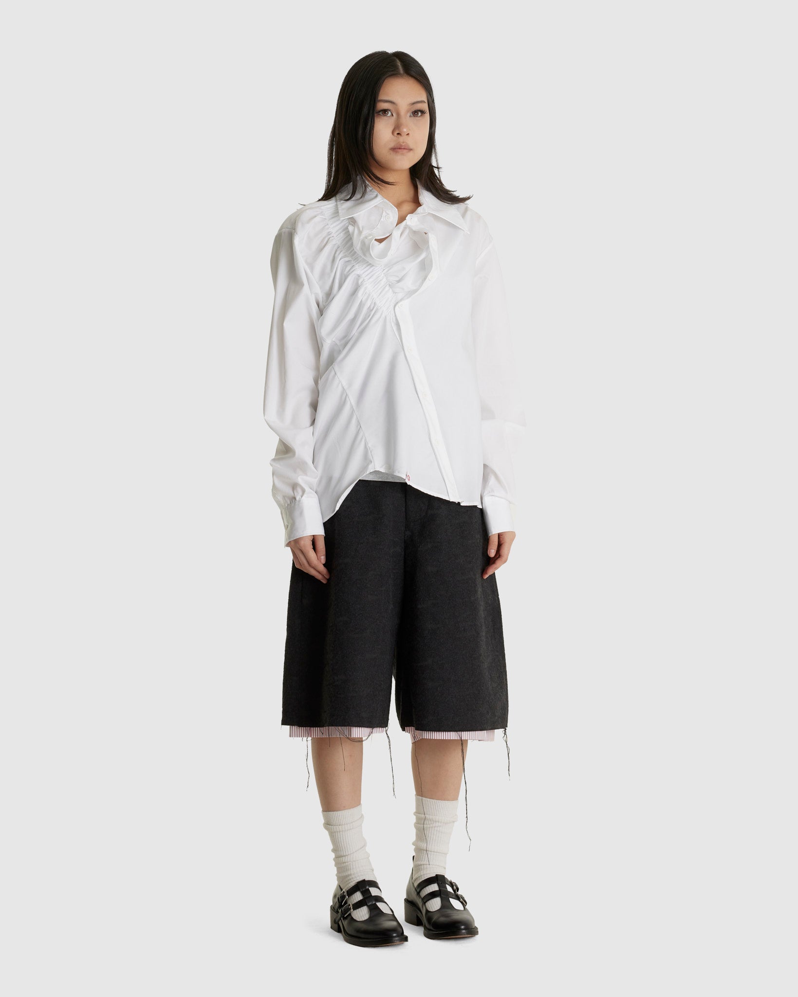Elasticated Ruffle Shirt