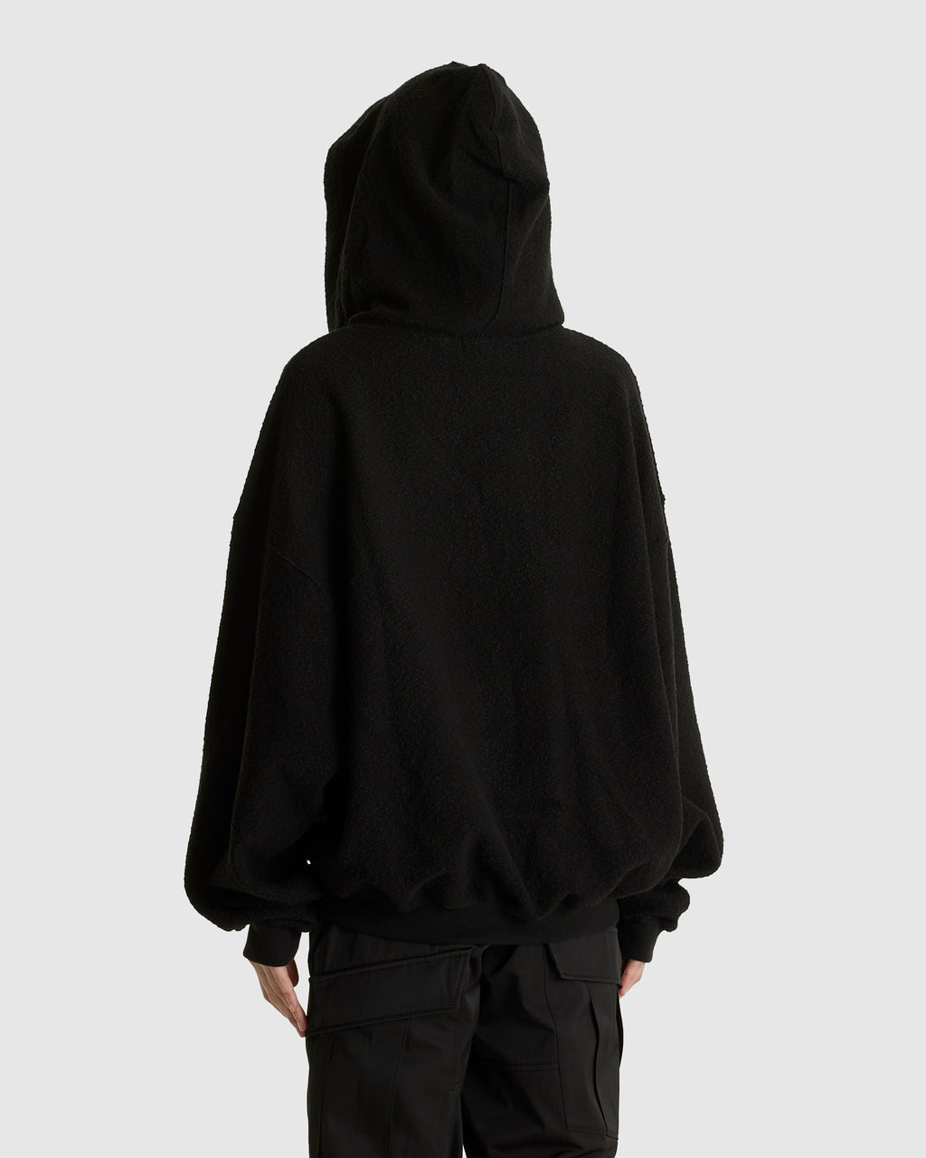 RH Curved Zip Up Hoodie Black (W)
