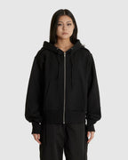 RH Curved Zip Up Hoodie Black (W)