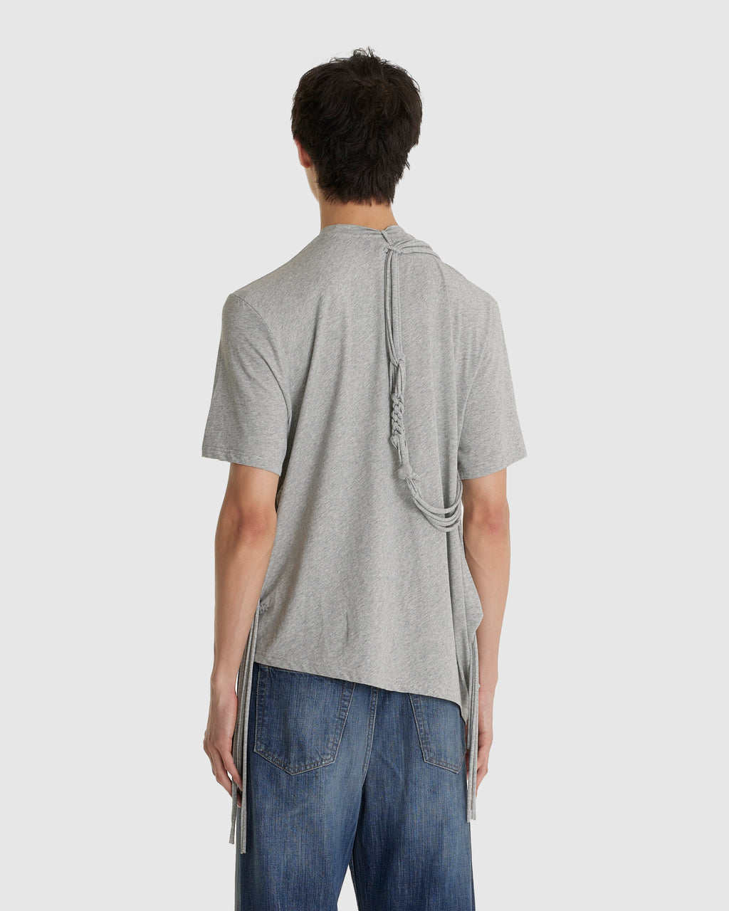 Macrame Backstrap Top Melange Grey