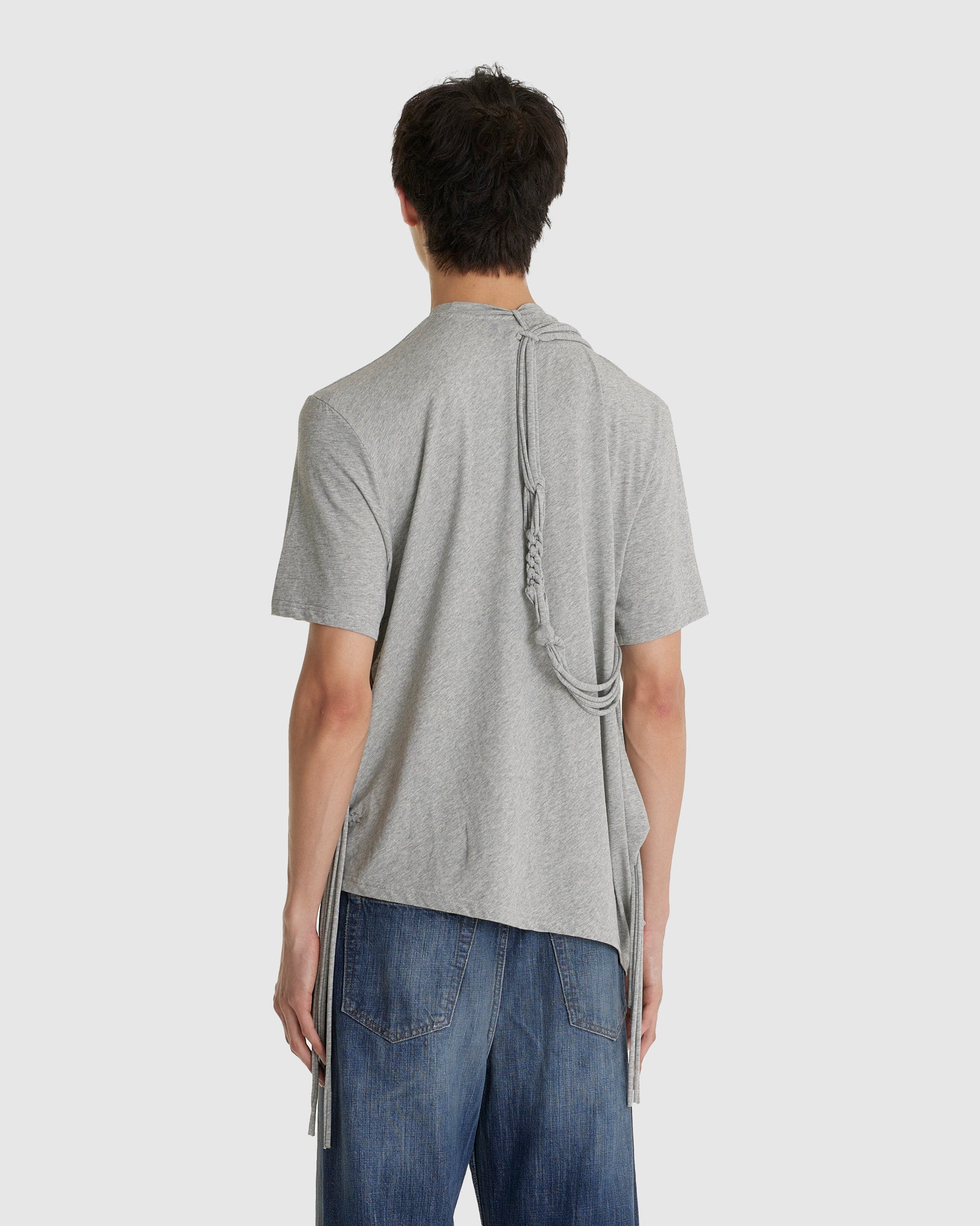 Macrame Backstrap Top Melange Grey