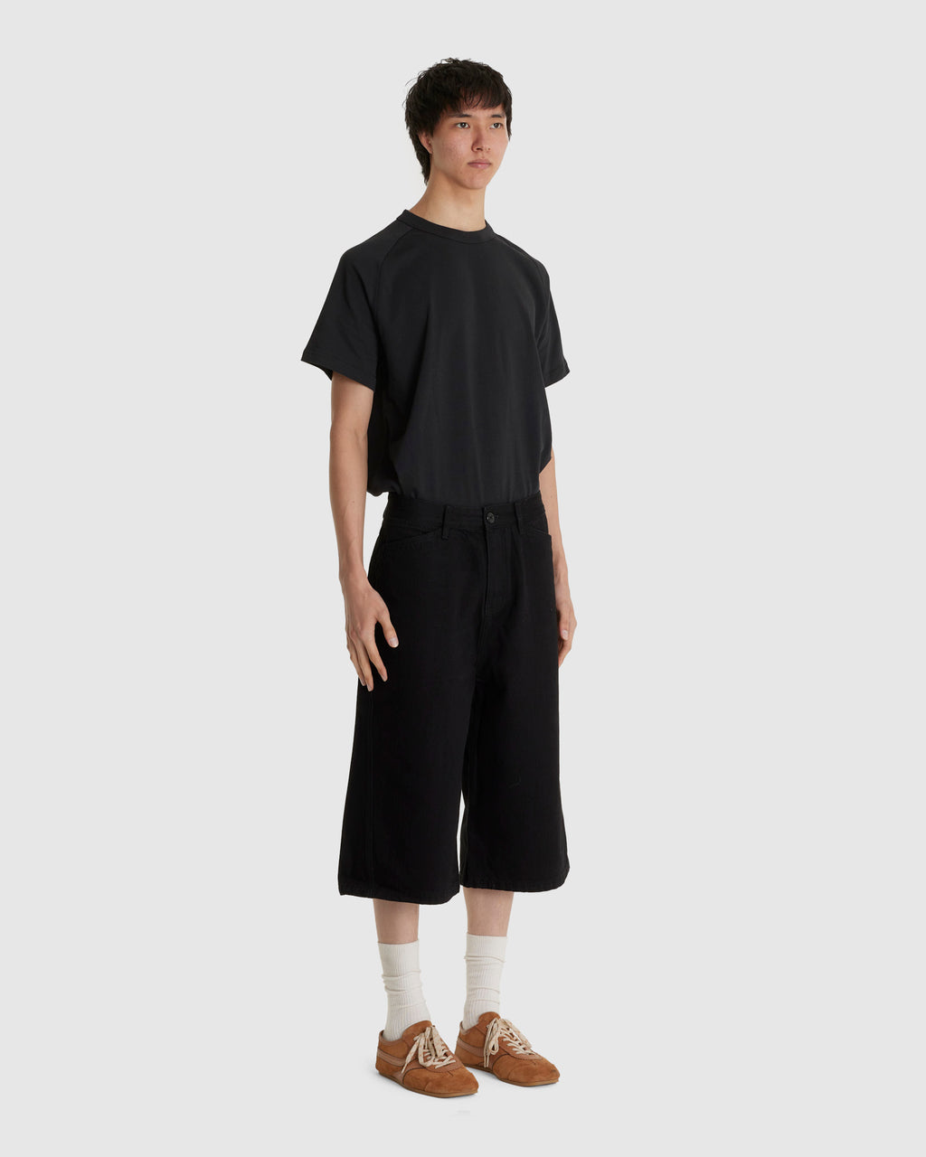 Twisted Denim Short Black