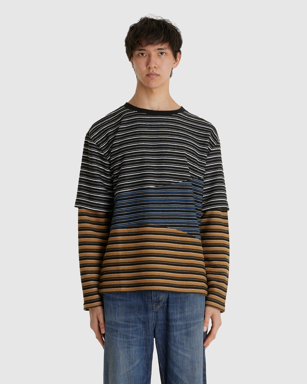 Stripe Layered Sweatshirts
