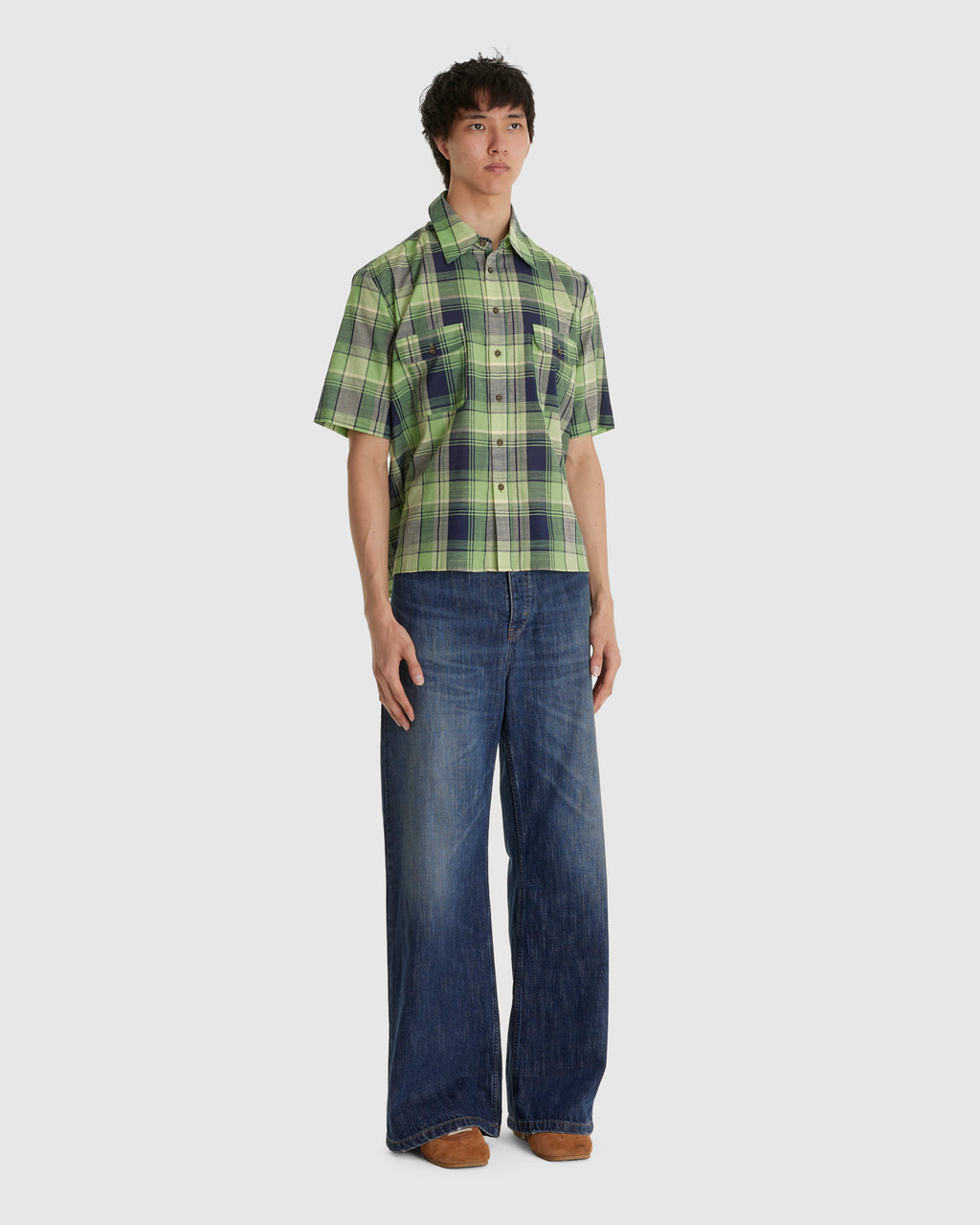 Cottage Shirt Green Plaid