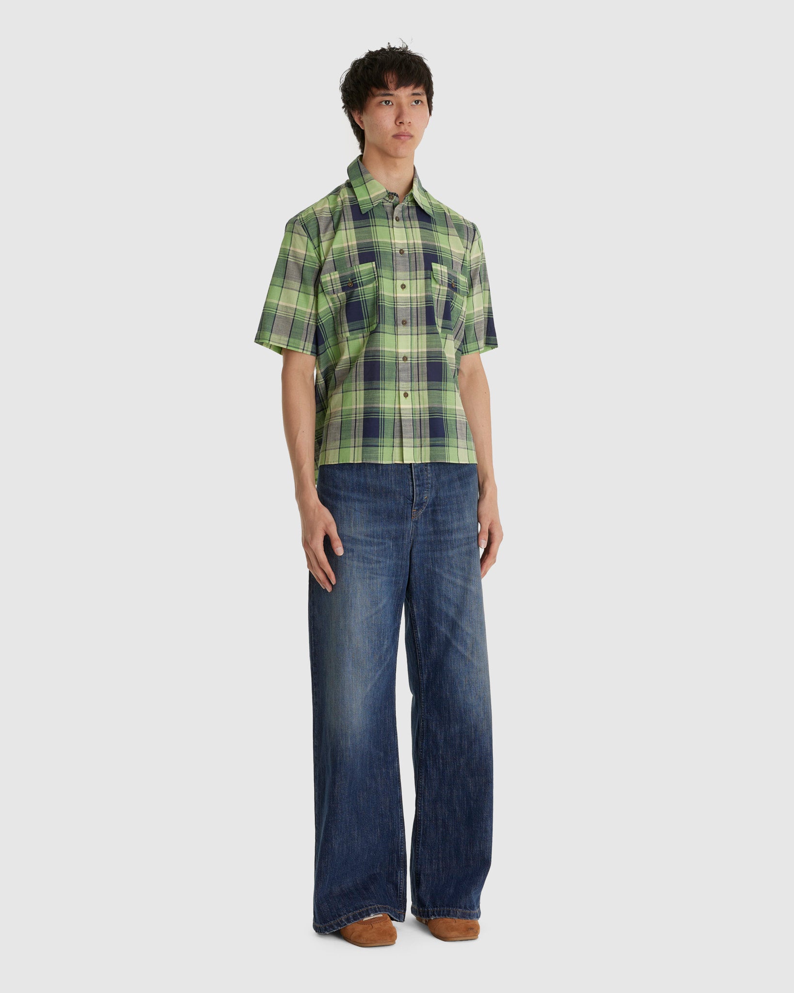 Cottage Shirt Green Plaid