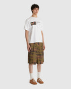 Pleated Balloon Shorts Washed Camo