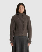Hooded Button Cardigan