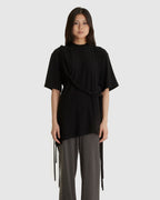 Macrame Backstrap Top Black (W)