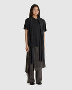 Basic T-Shirt w/ Graphic Scarf Black (W)