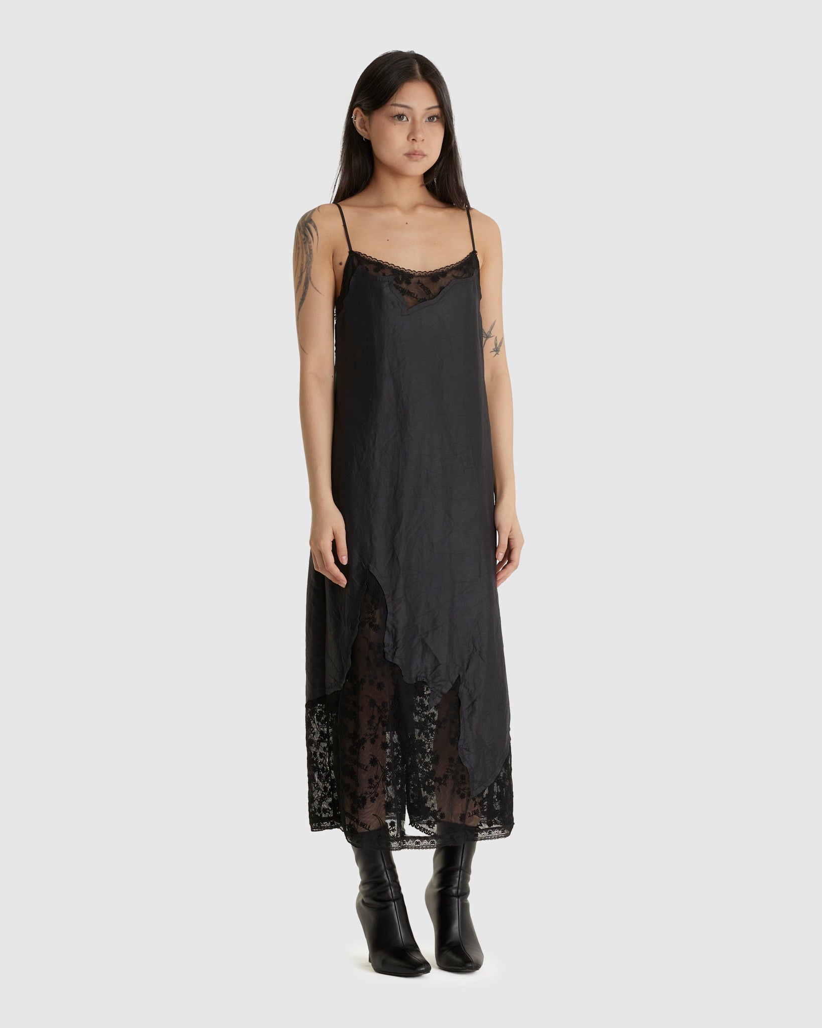Lace Patchwork Slip Dress